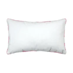 Coussin rectangulaire en bouclette à motif damier