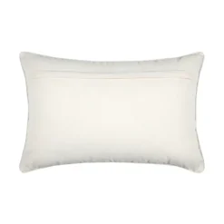 Coussin rectangulaire en coton à feuillage brodé