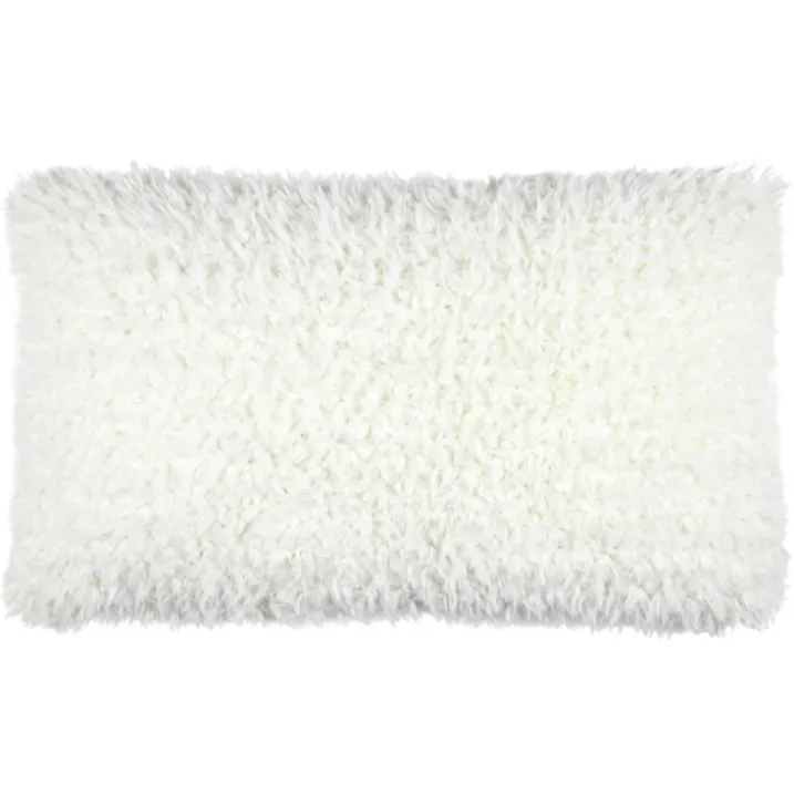 Coussin rectangulaire imitation peau de mouton