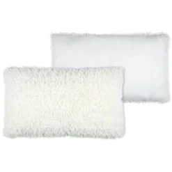 Coussin rectangulaire imitation peau de mouton