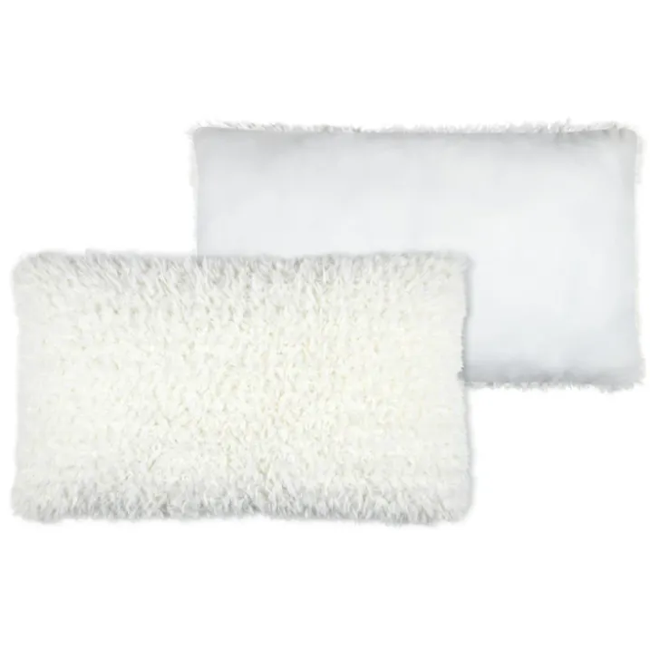 Coussin rectangulaire imitation peau de mouton