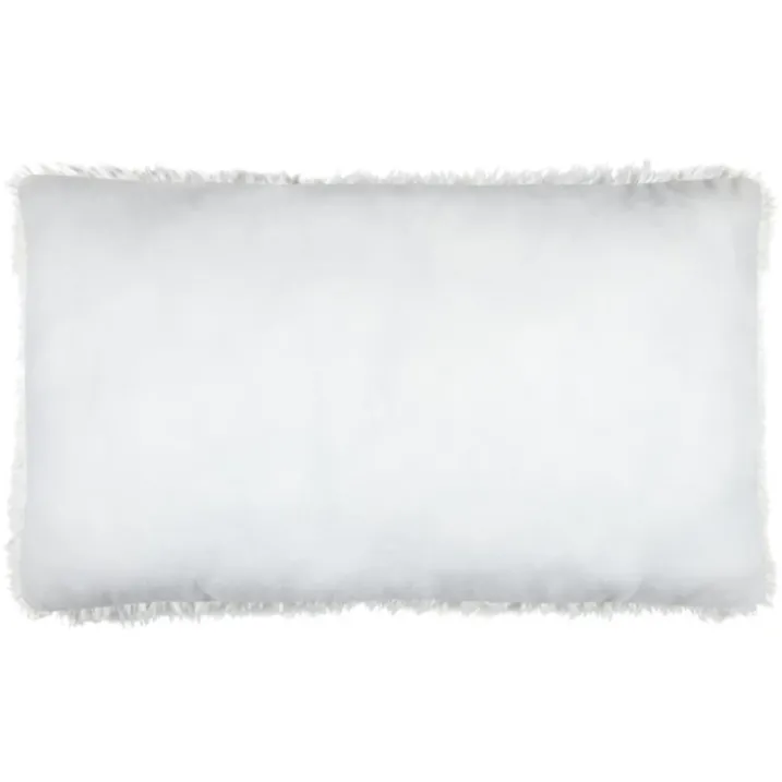 Coussin rectangulaire imitation peau de mouton