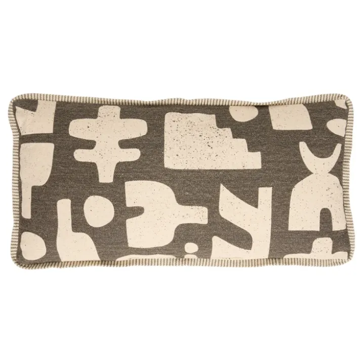 Coussin rectangulaire à motifs abstraits