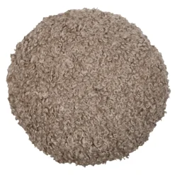 Coussin rond bouclette doudou