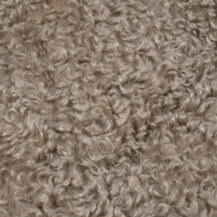 Coussin rond bouclette doudou