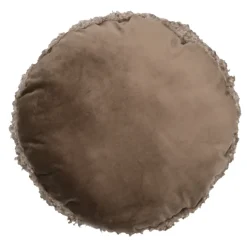 Coussin rond bouclette doudou