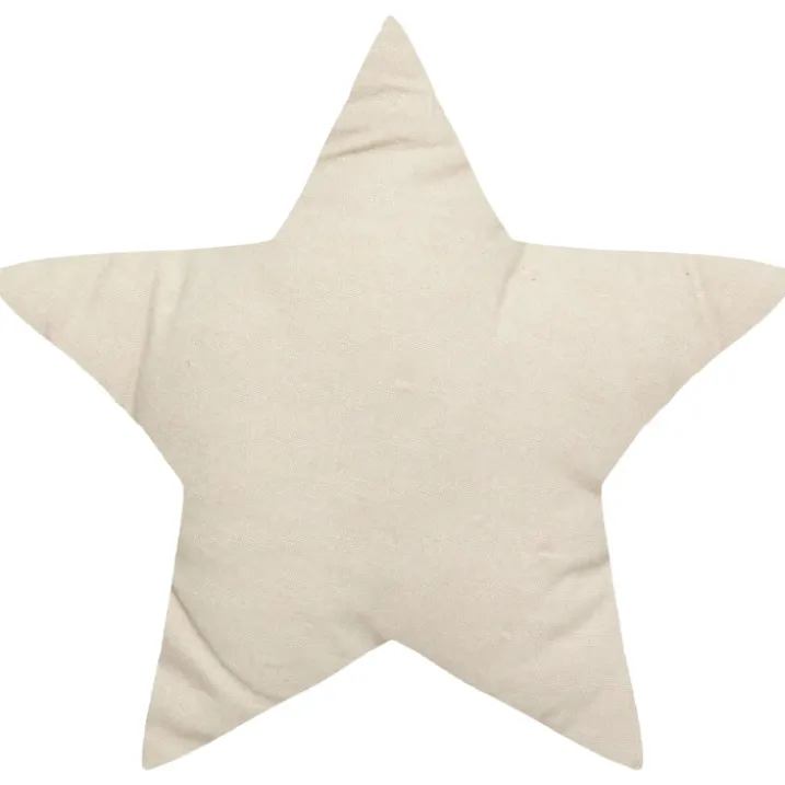 Coussin étoile à motifs métallisés