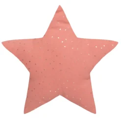 Coussin étoile à motifs métallisés