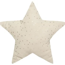 Coussin étoile à motifs métallisés