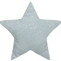 Coussin étoile à motifs métallisés