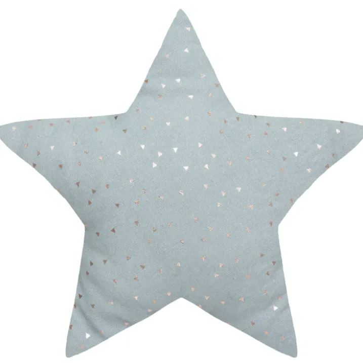 Coussin étoile à motifs métallisés
