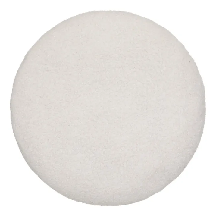 Coussin uni en polaire et bouclette