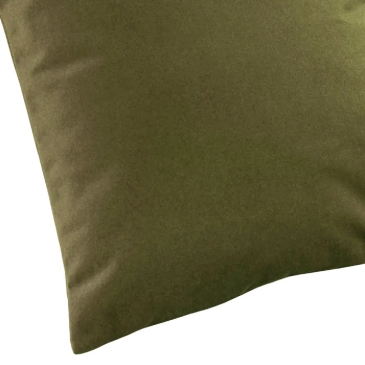 Coussin velours effet peau de pêche