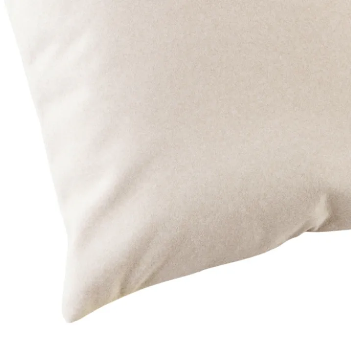 Coussin velours effet peau de pêche