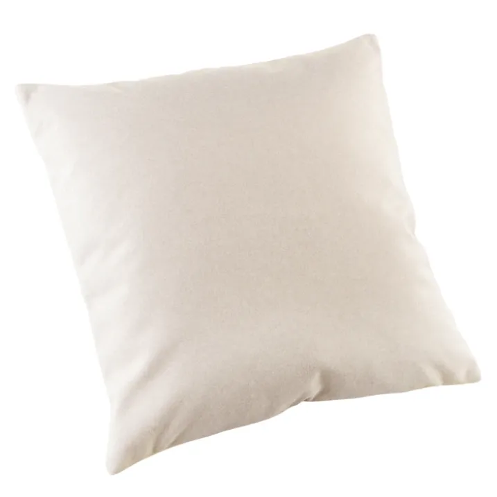 Coussin velours effet peau de pêche
