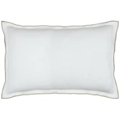 Coussin volant plat feston noir coton