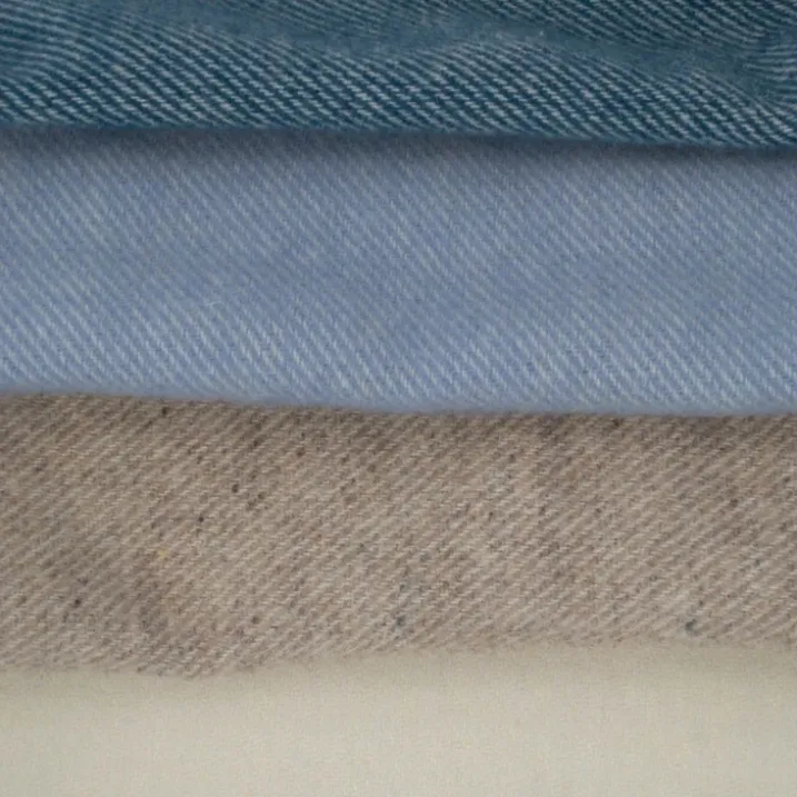 Couverture en laine mélangée effet denim