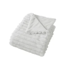 Couverture imitation fourrure et flanelle