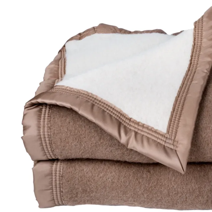 Couverturelaine Woolmark double face
