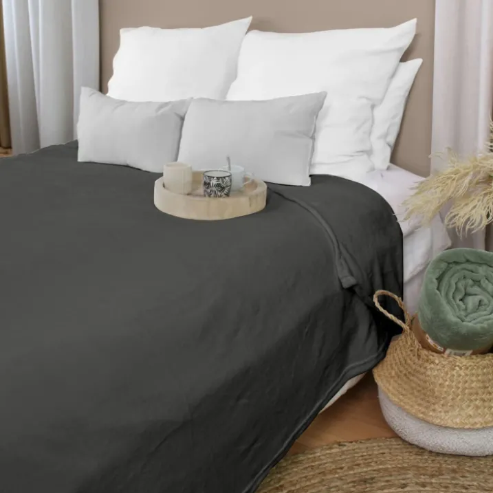 Couverture unie en molleton