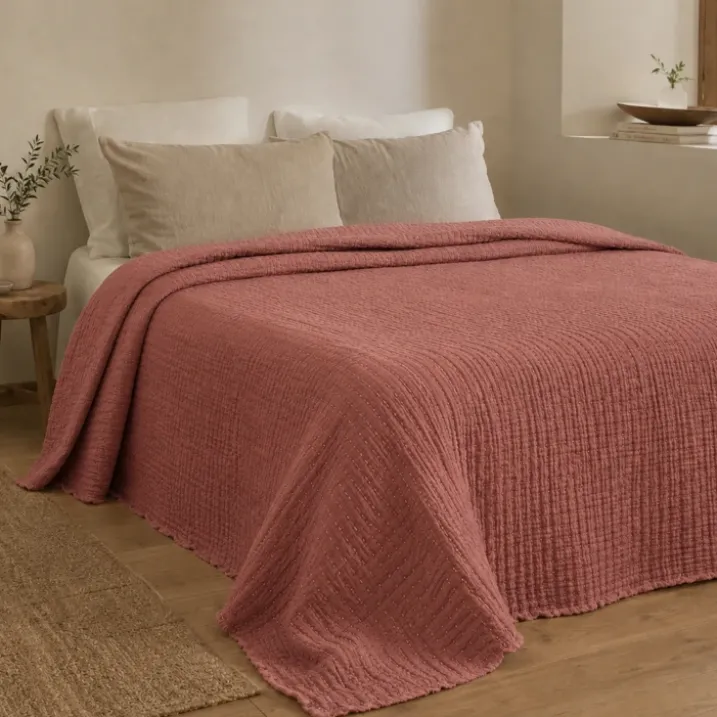 Couvre lit 100% coton premium point kanta TIVOLI HAOMY