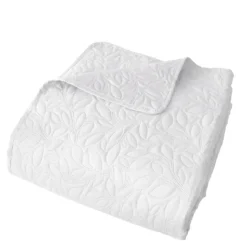 Couvre-lit microfibre à motif floral
