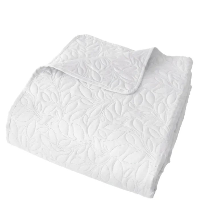 Couvre-lit microfibre à motif floral