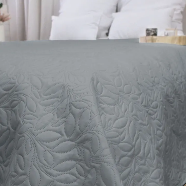 Couvre-lit microfibre à motif floral