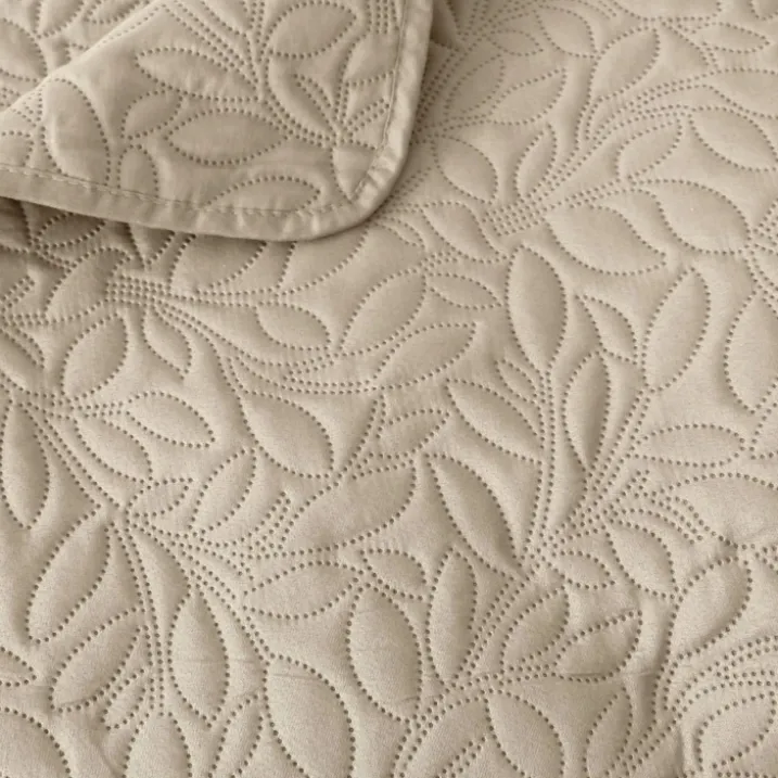 Couvre-lit microfibre à motif floral