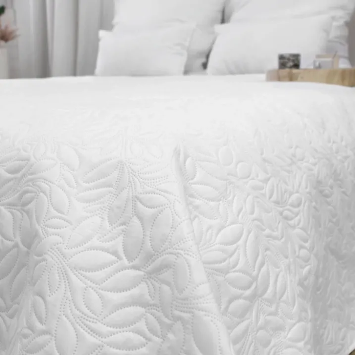 Couvre-lit microfibre à motif floral