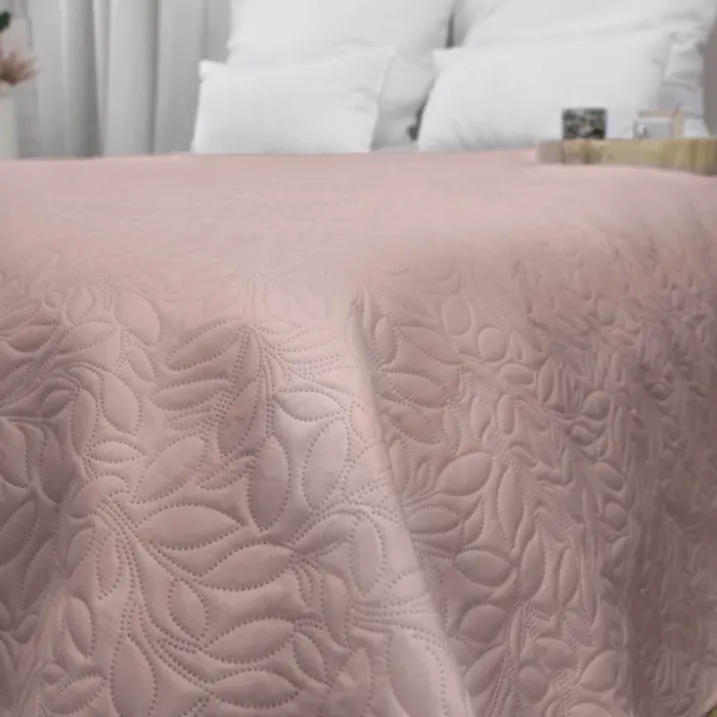 Couvre-lit microfibre à motif floral