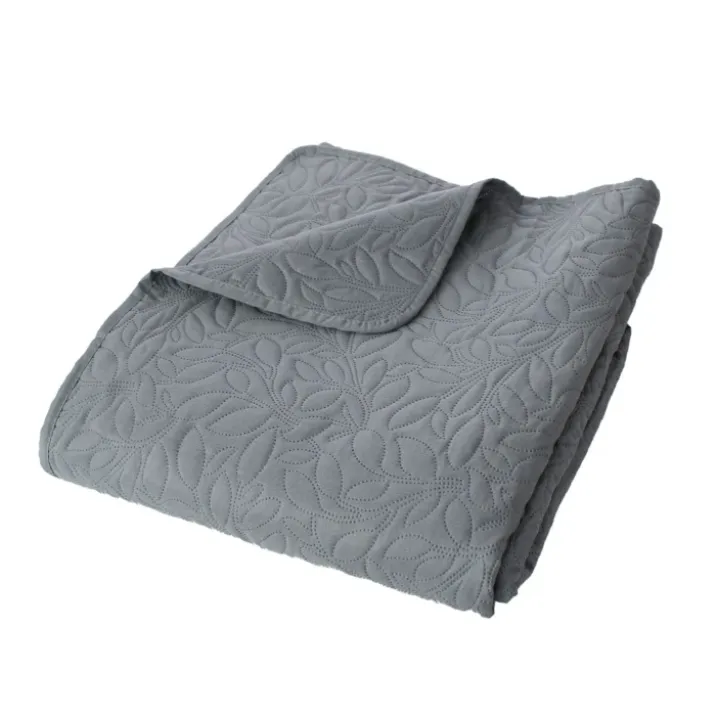 Couvre-lit microfibre à motif floral