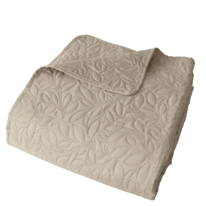 Couvre-lit microfibre à motif floral