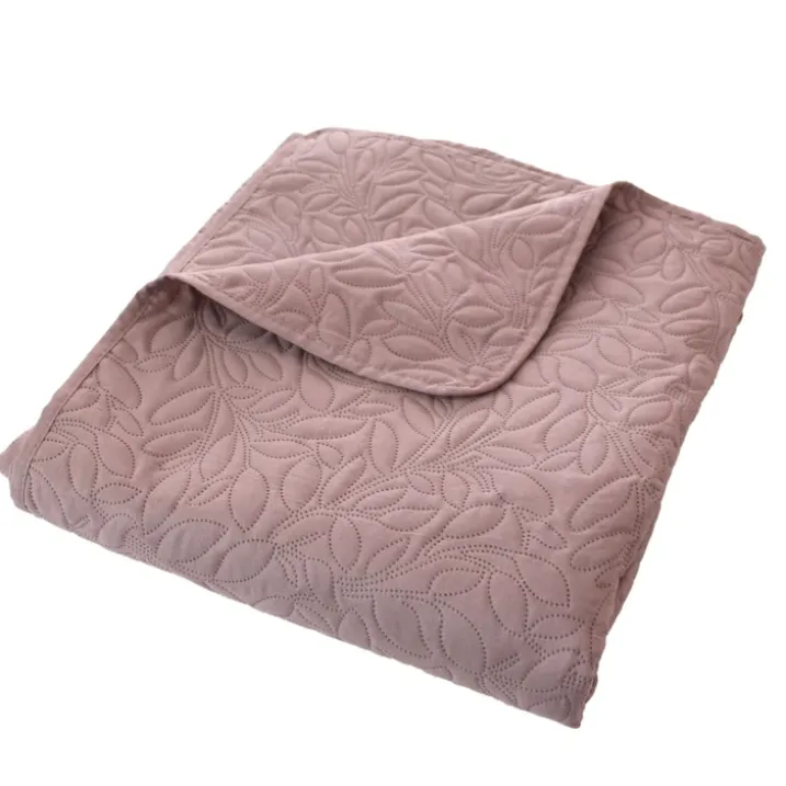Couvre-lit microfibre à motif floral