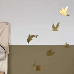 Déco murale colibri en laiton