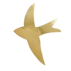 Déco murale hirondelle en laiton