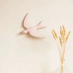 Déco murale hirondelle en Résine