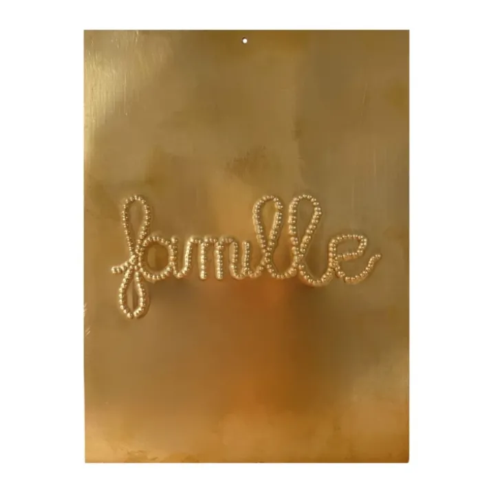 Déco murale laiton martelé FAMILLE