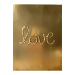 Déco murale laiton martelé LOVE
