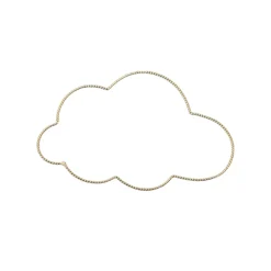 Déco murale nuage fil laiton torsadé