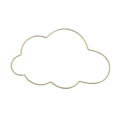 Déco murale nuage fil laiton torsadé