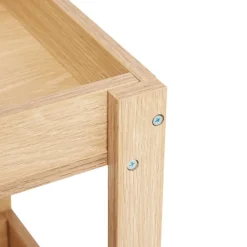 Desserte de rangement en bois à roulettes