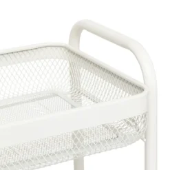 Desserte de rangement en métal 3 niveaux sur roulettes