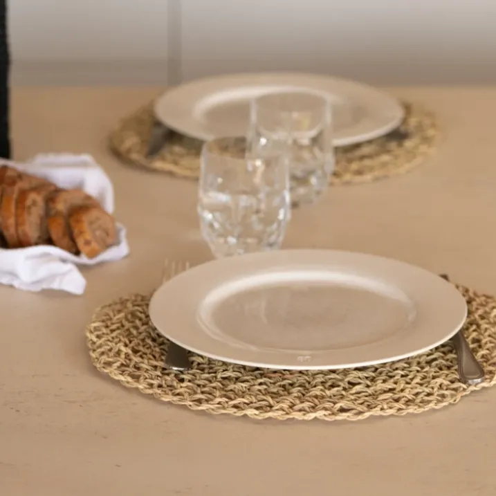 Dessous de plat fibre de palmier ajouré