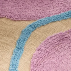 Dessus de lit en coton à motif floral tufté
