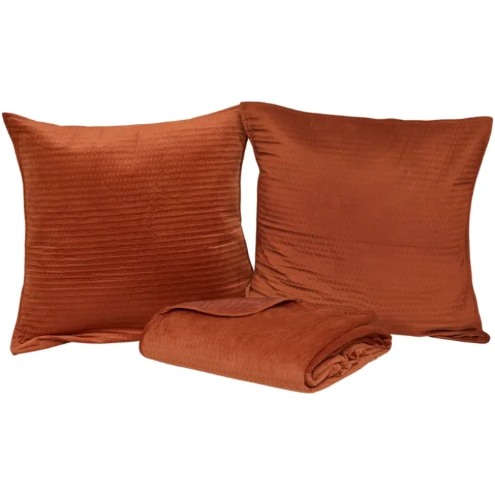 Dessus de lit gaufré avec 2 taies assorties