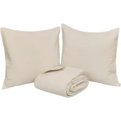 Dessus de lit matelassé avec 2 taies assorties