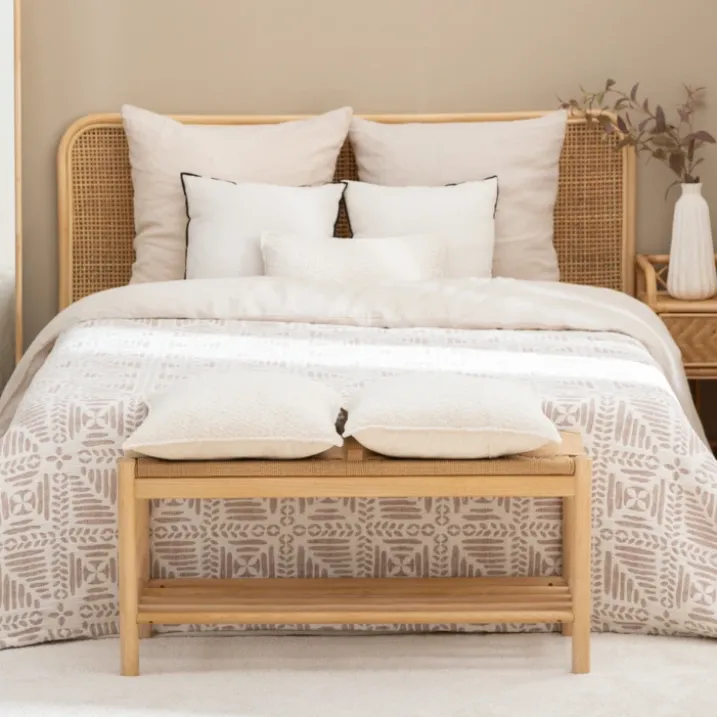 Dessus de lit matelassé à motif ethnique