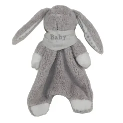 Doudou lapin gris
