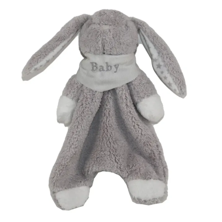 Doudou lapin gris